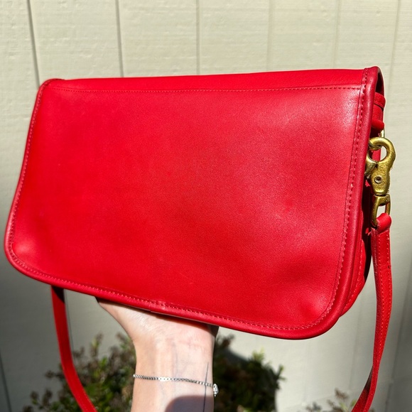 Vintage Coach Bag NYC Convertible Clutch 9635 red - Picture 3 of 15